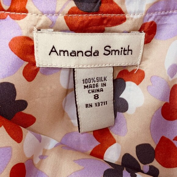 EUC Vintage 100% Silk Tweed Skirt Suit Pink 8, Medium - Picture 9 of 9